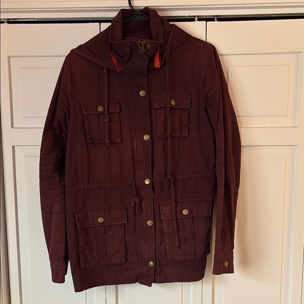 Market & Spruce Red Military Field Jacket